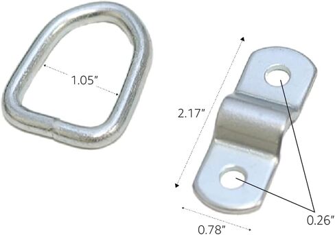Boxer 24 Pack Heavy Duty D Ring Anchor Points 1/4 Inch Stainless Steel Lashing Ring for Trucks, Trailer, RV, Camper, Boats, Motorcycle, Vans, ATV Vehicles in Saudi Arabia