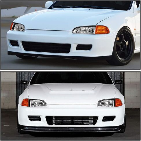 DNA Motoring HL-OH-HC922D-BK-CL1 Black Housing Factory Style Headlights Replacement For 92-95 Civic 2Dr 3Dr in Kuwait