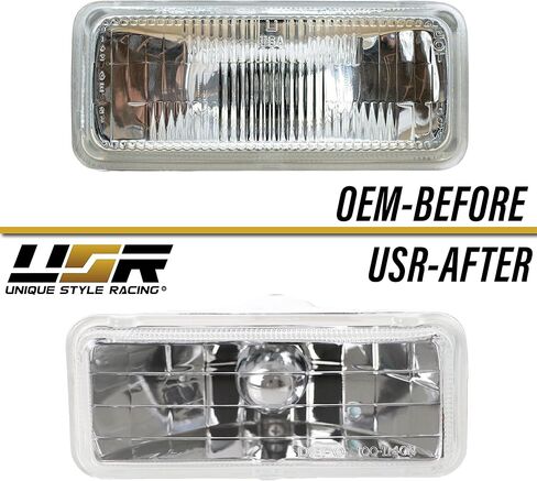 USR H4351/H4352 المصابيح الأمامية ذات الشعاع المختوم - مع ترقية LED كاملة - مصابيح أمامية منخفضة + عالية الشعاع 2 × 5 بوصة متوافقة مع شيفروليه كامارو 1993-1997 (نمط الكريستال الأوروبي 4 قطع مع مصابيح 4xLED) in Saudi Arabia