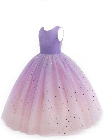 Flower Girls Tulle Dress Formal Ball Gown Dresses for Girls Wedding Bridesmaid Princess Pageant Fairy Dress in Saudi Arabia