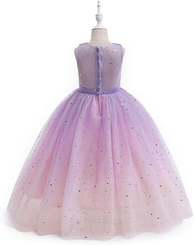 Flower Girls Tulle Dress Formal Ball Gown Dresses for Girls Wedding Bridesmaid Princess Pageant Fairy Dress in Saudi Arabia