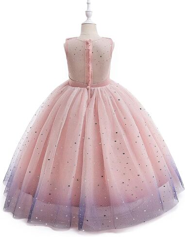Flower Girls Tulle Dress Formal Ball Gown Dresses for Girls Wedding Bridesmaid Princess Pageant Fairy Dress in Kuwait
