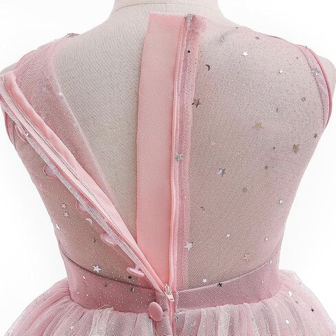 Flower Girls Tulle Dress Formal Ball Gown Dresses for Girls Wedding Bridesmaid Princess Pageant Fairy Dress in Kuwait