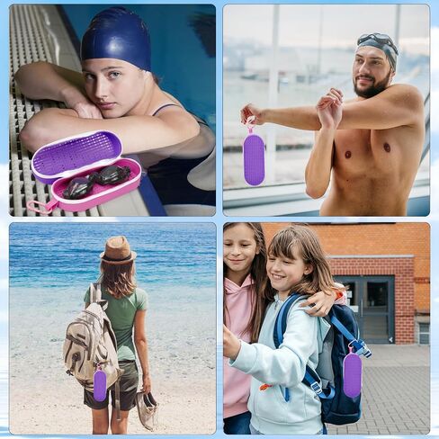 Swim Goggle Case for Swimming Goggles, Sunglasses, Zipper Eyeglasses Case for Men, Women, and Kids in Saudi Arabia