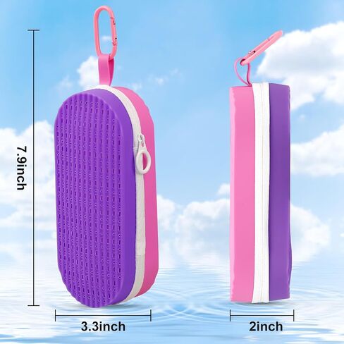 Swim Goggle Case for Swimming Goggles, Sunglasses, Zipper Eyeglasses Case for Men, Women, and Kids in Saudi Arabia
