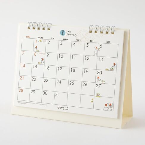 Midori 31273006 2024 Calendar, Tabletop, M, Country Time Floral Pattern (Ojisan Print) in Saudi Arabia