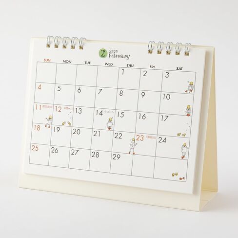 Midori 31273006 2024 Calendar, Tabletop, M, Country Time Floral Pattern (Ojisan Print) in Saudi Arabia