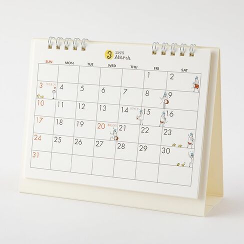 Midori 31273006 2024 Calendar, Tabletop, M, Country Time Floral Pattern (Ojisan Print) in Saudi Arabia