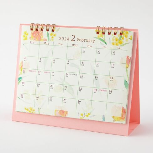 Midori 31273006 2024 Calendar, Tabletop, M, Country Time Floral Pattern (Ojisan Print) in Saudi Arabia