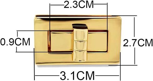 6 قطع بمشبك قفل دوار، أقفال ملتوية، مشابك تثبيت معدنية مع غسالات، لحقيبة اليد اليدوية وحقائب اليد اليدوية وحقيبة اليد (ذهبي) in Kuwait