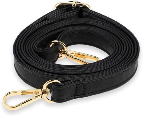 Amabro Purse Strap Replacement, PU Leather Adjustable Crossbody Strap Black for Handbags Shoulder Bag DIY(85-150cm/33.5-59in) in Saudi Arabia