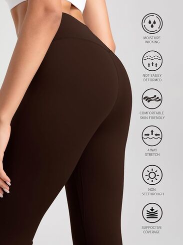 High Waist Yoga Leggings for Women Tummy Control Running Workout Pants(25 Inch Inseam) in Saudi Arabia