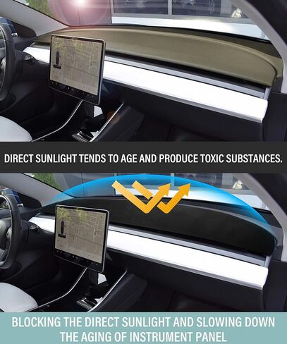 غطاء لوحة عدادات السيارة، بساط لوحة عدادات السيارة غير قابل للانزلاق، وسادة زخرفية للوحة العدادات مضادة للضوء وواقي للسجاد من الشمس، ملحقات السيارات الداخلية، غطاء لوحة عدادات من الفلانيل غير متوهج in Kuwait