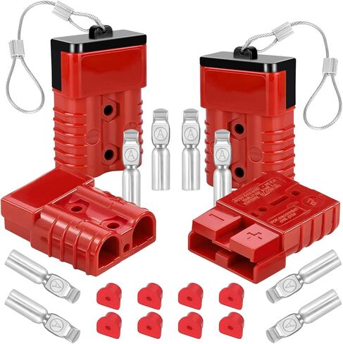 smseace 4pack 50Amp بطارية التوصيل السريع المقابس والموصلات 6-12Gauge بطارية قطع الاتصال السريع للونش، مقطورة ومحرك التصيد أنظمة التوصيل السريع ونش السحب in Saudi Arabia