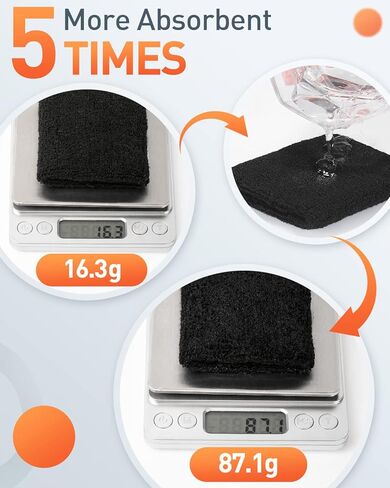 Tanluhu Sweatbands Sport Headbands/Wristbands for Working Out, Exercise, Tennis, Basketball, Running - Terry Cloth Athletic Sweat Cotton Headband Outdoor for Men & Women in Kuwait