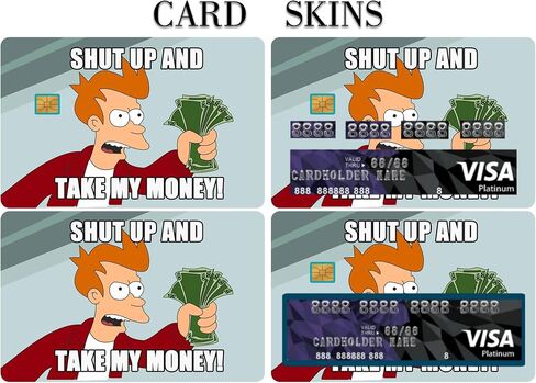 Credit Card Skin Card Stickers for Debit Card, Credit,Key Card 4PCS Bank Card,No Bubble,Slim,Removable,Waterproof,Scratch-Resistant,Fade Resistant Card Cover (Model5) in Saudi Arabia