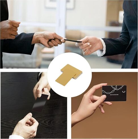 AYNEFY بطاقات عمل معدنية فارغة، 50 قطعة 3.4 × 2.1 بوصة علامة ليزر فارغة منقوشة معدنية بطاقات اسم زيارة الأعمال لتخصيص بطاقة اسم المكتب (أصفر) in Saudi Arabia