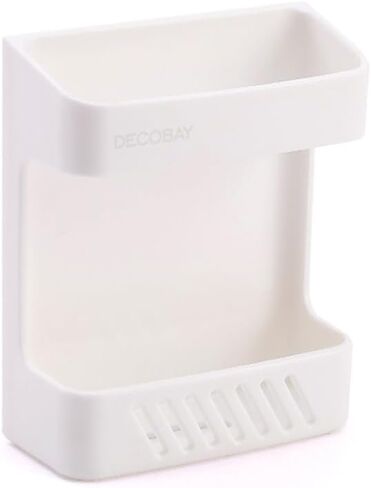 حامل هاتف D5 مثبت على الحائط، حامل هاتف مع فتحة شحن كابل، متوافق مع iPhone، جهاز التحكم عن بعد للتلفزيون، الهاتف الذكي، صندوق التحكم عن بعد على الحائط بجانب السرير، صندوق تخزين متعدد الأغراض (أبيض) in Kuwait