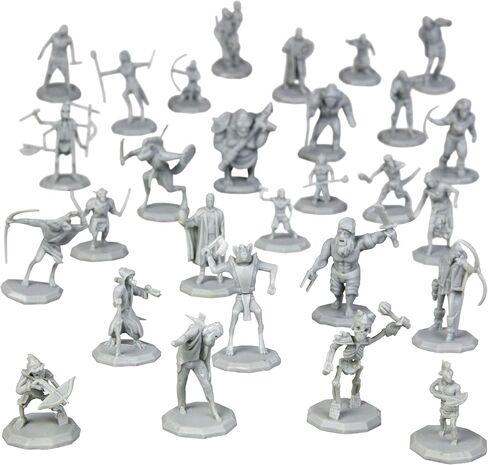 Monster Protectors- 28 Unpainted 1" Hex-Sized Fantasy Mini Figures for Your RPG Dungeon Campaigns in Saudi Arabia