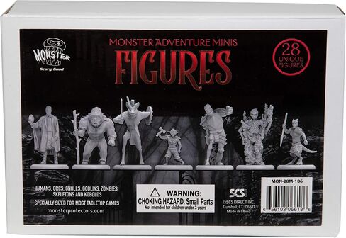 Monster Protectors- 28 Unpainted 1" Hex-Sized Fantasy Mini Figures for Your RPG Dungeon Campaigns in Saudi Arabia