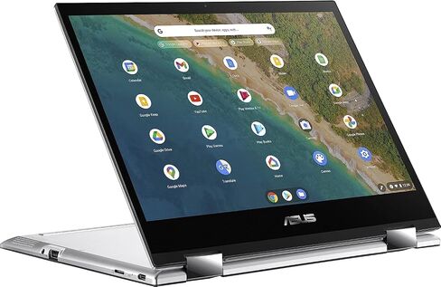 ASUS Chromebook Flip CM3، شاشة NanoEdge مقاس 12 بوصة تعمل باللمس، MediaTek Kompanio 820 T8192، وحدة معالجة الرسومات Arm NATT MC5، 64 جيجابايت eMMC، ذاكرة وصول عشوائي 4 جيجابايت، Wi-Fi 5، نظام تشغيل Chrome، فضي CM3200FM1A-DH01T (متجدد) in Saudi Arabia