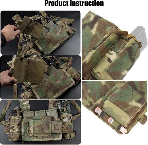 التكتيكية مجلة واحدة الحقيبة راديو الحقيبة MAG إدراج غطاء رفرف ل MK2 MK3 MK4 التكتيكية الصدر تلاعب الصدرية in Kuwait