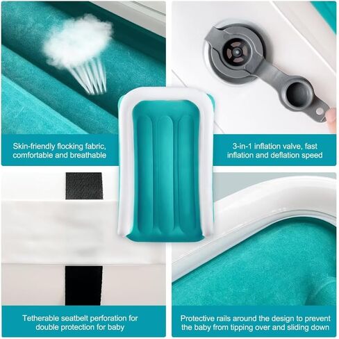 Toddler Airplane Bed Toddler Travel Bed - Airplane Bed Airplane Seat Extender Toddler Bed Belt Toddler Travel Bed for Train Airplane Car #7 in Kuwait