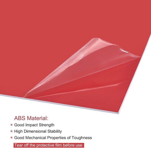 MECCANIXITY ABS Engraving Double Color Sheet 7.9x12inch White/Red for Badge, Sign, DIY Carving Pack of 12 in Saudi Arabia