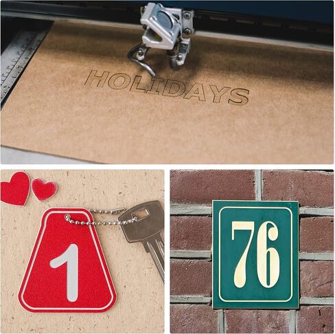 MECCANIXITY ABS Engraving Double Color Sheet 7.9x12inch White/Red for Badge, Sign, DIY Carving Pack of 12 in Saudi Arabia