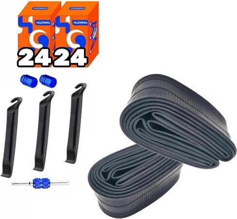 24 أنبوب الدراجة الجبلية 24 × 1.95-2.125 الأنبوب الداخلي للدراجات الجبلية أنبوب إطار الدراجة-مطاط بوتيل (24-AV) in Kuwait