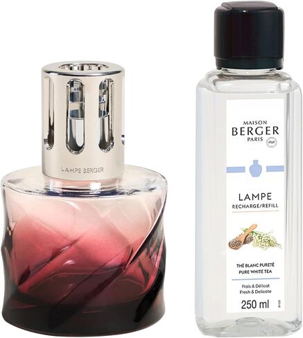MAISON BERGER - Lampe Berger Model Spirale - Home Fragrance Lamp Diffuser - 4.9 x 3.2 x 3.2 inches - Includes Fragrance Bottle - 8.45 Fluid Onces - 250 milliliters (Black Velvet of Orient) in Saudi Arabia