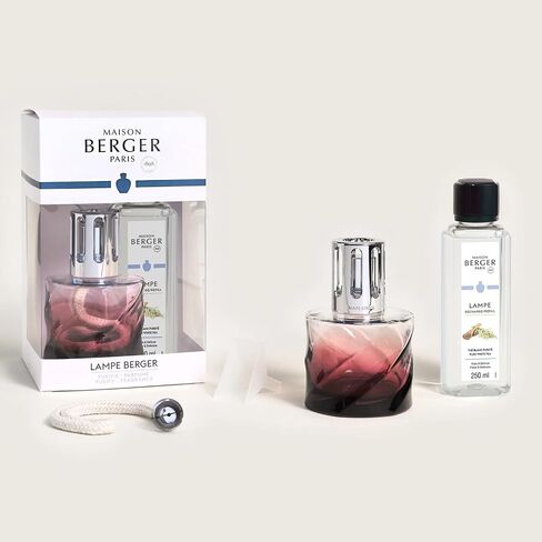 MAISON BERGER - Lampe Berger Model Spirale - Home Fragrance Lamp Diffuser - 4.9 x 3.2 x 3.2 inches - Includes Fragrance Bottle - 8.45 Fluid Onces - 250 milliliters (Black Velvet of Orient) in Saudi Arabia