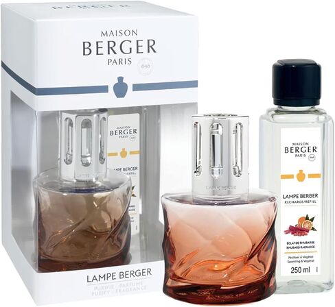MAISON BERGER - Lampe Berger Model Spirale - Home Fragrance Lamp Diffuser - 4.9 x 3.2 x 3.2 inches - Includes Fragrance Bottle - 8.45 Fluid Onces - 250 milliliters (Black Velvet of Orient) in Saudi Arabia