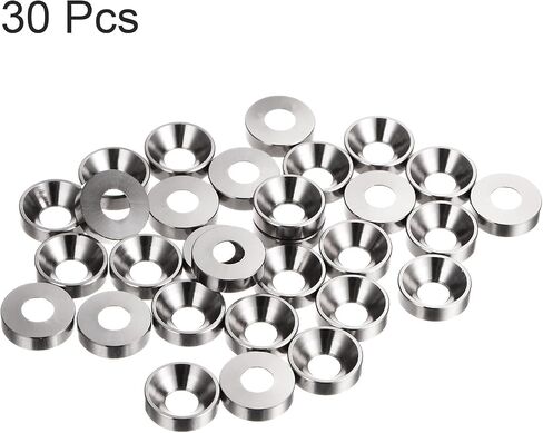 30pcs Countersunk Washer M3 Anodized Aluminum Alloy Finishing Washers, Screw Gaskets for Mechanical Accessories Parts, Golden in Saudi Arabia