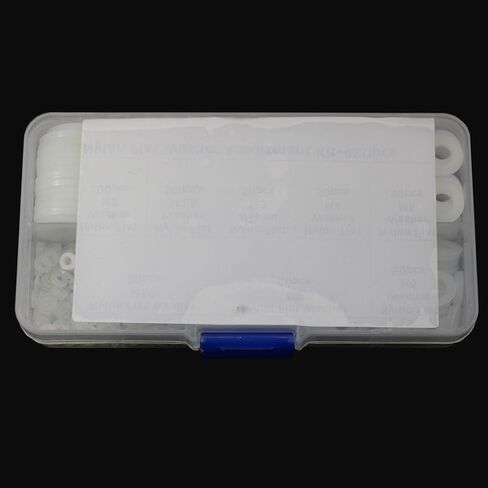 480 قطعة مجموعة متنوعة من غسالة مسطحة من النايلون الأبيض لـ M2 M2.5 M3 M4 M5 M6 M8 M10 مسمار مزلاج in Kuwait