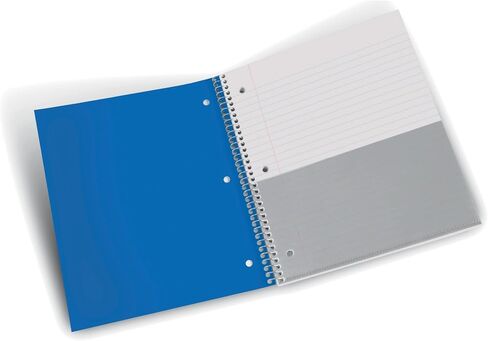 Office Depot® Brand Stellar Poly Notebook, 8" x 10-1/2", 5 Subject, Wide Ruled, 200 Sheets, Blue in Saudi Arabia