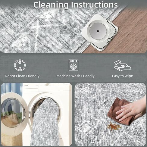 سجادة مغربية كبيرة المساحة 5 × 7 - سجادة ناعمة قابلة للغسل في الغسالة بتصميم هندسي بوهو المتعثرة، سجادة أرضية داخلية مقاومة للبقع لغرفة النوم وطاولة الطعام وغرفة الأطفال والمكتب المنزلي (5 × 7، بيج) in Kuwait