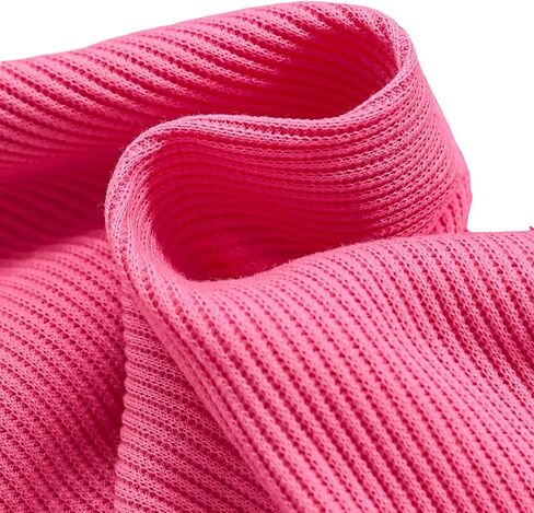 Milumia Girl's 2 Piece Ribbed Long Sleeve Button Scoop Neck Leotard Bodysuit T-shirts Set in Saudi Arabia