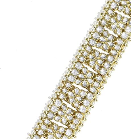 I Jewels 18k Gold Plated Ethnic Indian Wedding Bollywood Kundan Studded Kamarband/Belly Chain for Women (B044W) in Saudi Arabia