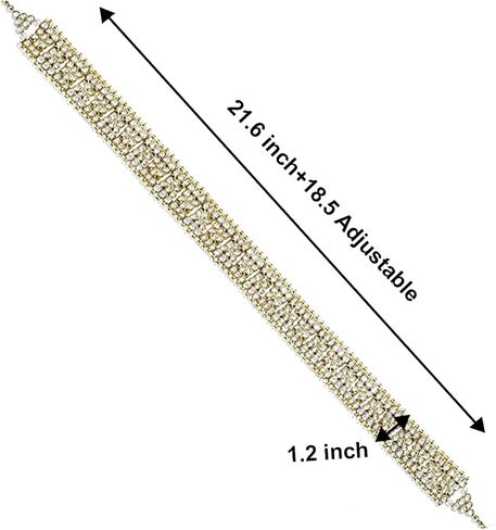 I Jewels 18k Gold Plated Ethnic Indian Wedding Bollywood Kundan Studded Kamarband/Belly Chain for Women (B044W) in Saudi Arabia