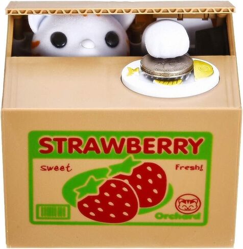 Stealing Piggy Bank, Automatic Stole Coin Piggy Bank Money Saving Box Coin Bank (Strawberry) in Saudi Arabia