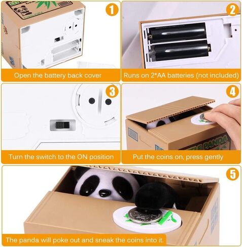 Stealing Piggy Bank, Automatic Stole Coin Piggy Bank Money Saving Box Coin Bank (Strawberry) in Saudi Arabia