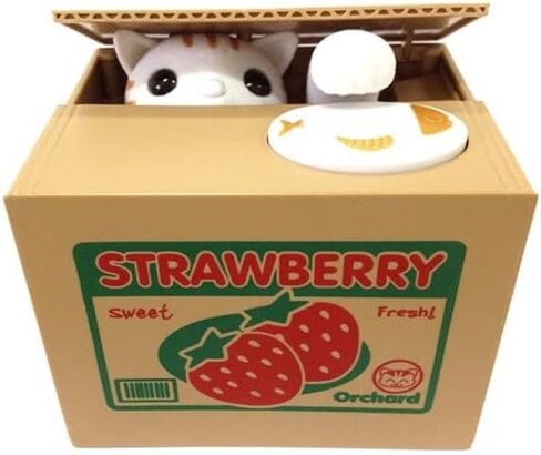 Stealing Piggy Bank, Automatic Stole Coin Piggy Bank Money Saving Box Coin Bank (Strawberry) in Saudi Arabia