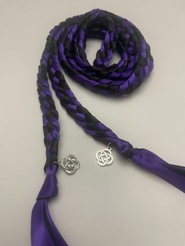 Purple and Black Handfasting Cord with Celtic Knot- Braided Together- Ceremony- Rope- Cord- Wedding in Kuwait