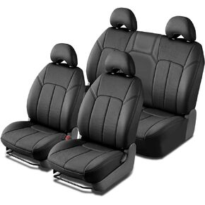 AP212012blk Vinyl Seat Cover (Toyota Tacoma, Front and Rear, Black)