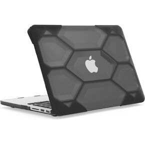 IBENZER Compatible with MacBook Pro 13 Inch Case 2015 2014 2013 2012 A1502 A1425, Heavy Duty Protective Hard Shell Case Cover for Old Version Apple Mac Pro Retina 13, Black, HR13CYBK