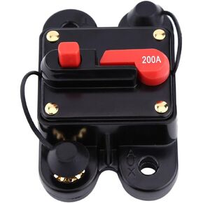 DC 12V-24V Circuit Breaker 80-300A Car Auto Boat Stereo Audio Reset Manual Reset Circuit Breaker(200A)