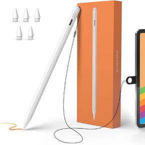 Stylus Pen for iPad with Anti-Loss Lanyards, MEKO 13 Mins Fast Charging&Palm Rejection Active Apple Pencil iPad Pen Compatible W/iPad 6/7/8/9/10,iPad Mini 5/6,iPad Air 3/4/5/6,iPad Pro11/12.9"/M4