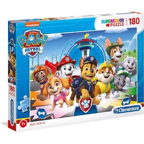 Clementoni 29105, Paw Patrol Supercolor Puzzle for Children -180 Pieces, Ages 7 Years Plus Multi-Coloured