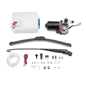 WeiSen 12V Electric Windshield Wiper Washer Pump Kit Compatible with UTV Polaris RZR Can Am Defender 16" 12V Windshield Wiper Blade